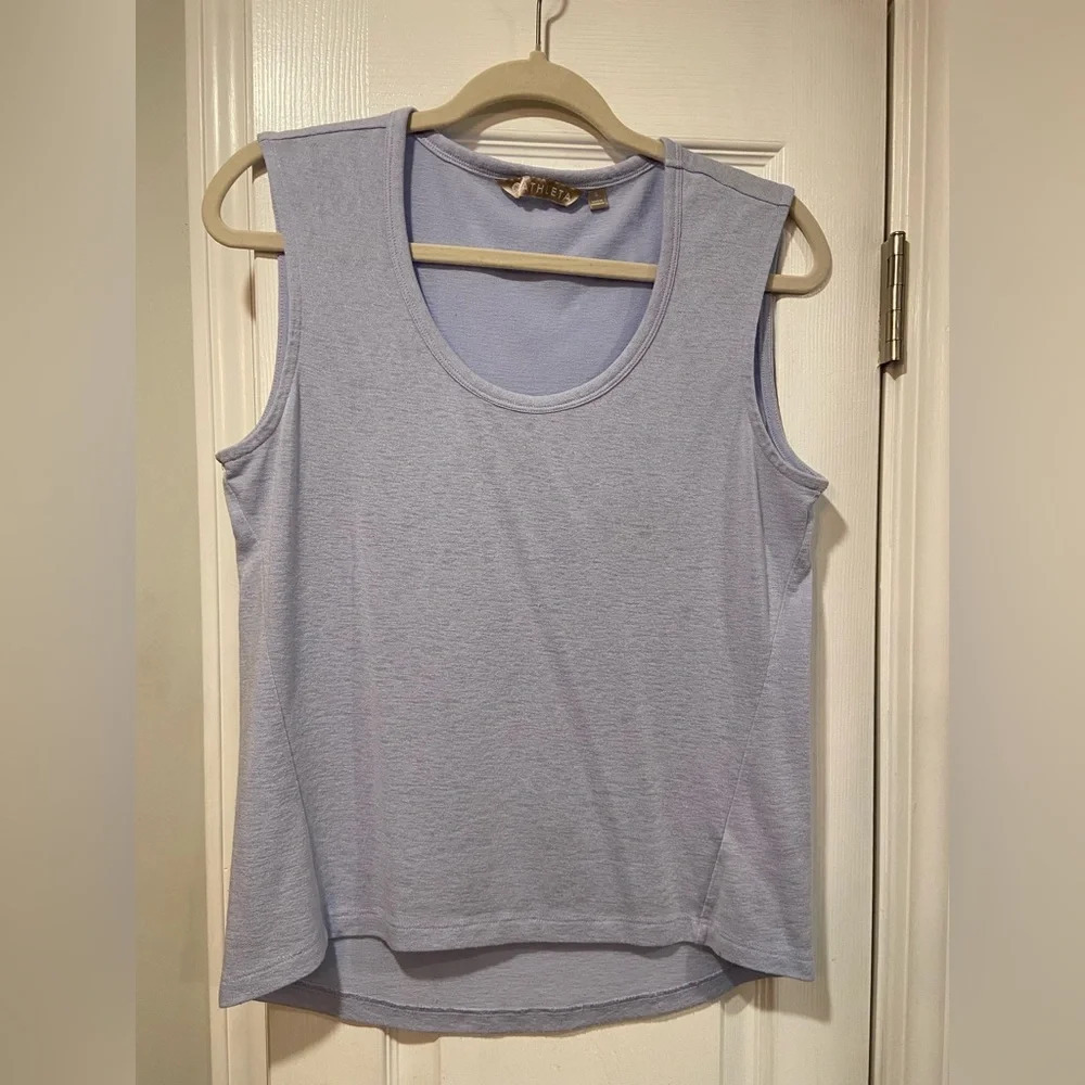 Athleta Light Blue Scoop Neck Soft Modal Pullover Stretch Tank Top Size S